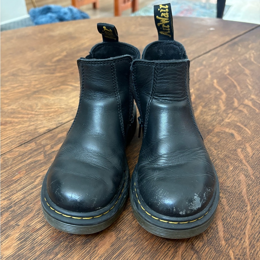 Dr. Martens Black Chelsea Boots with Elastic Panels
